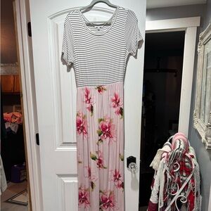 White Birch Floral Maxi Dress